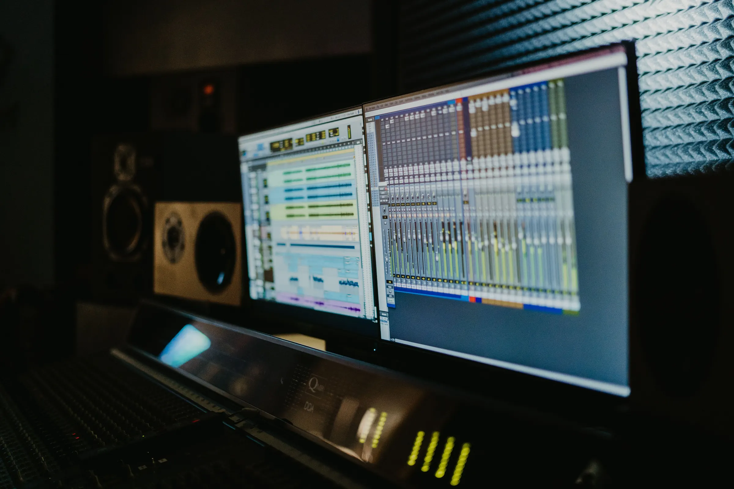 Soundproofed recording studio with acoustic foam – Sound Krafted