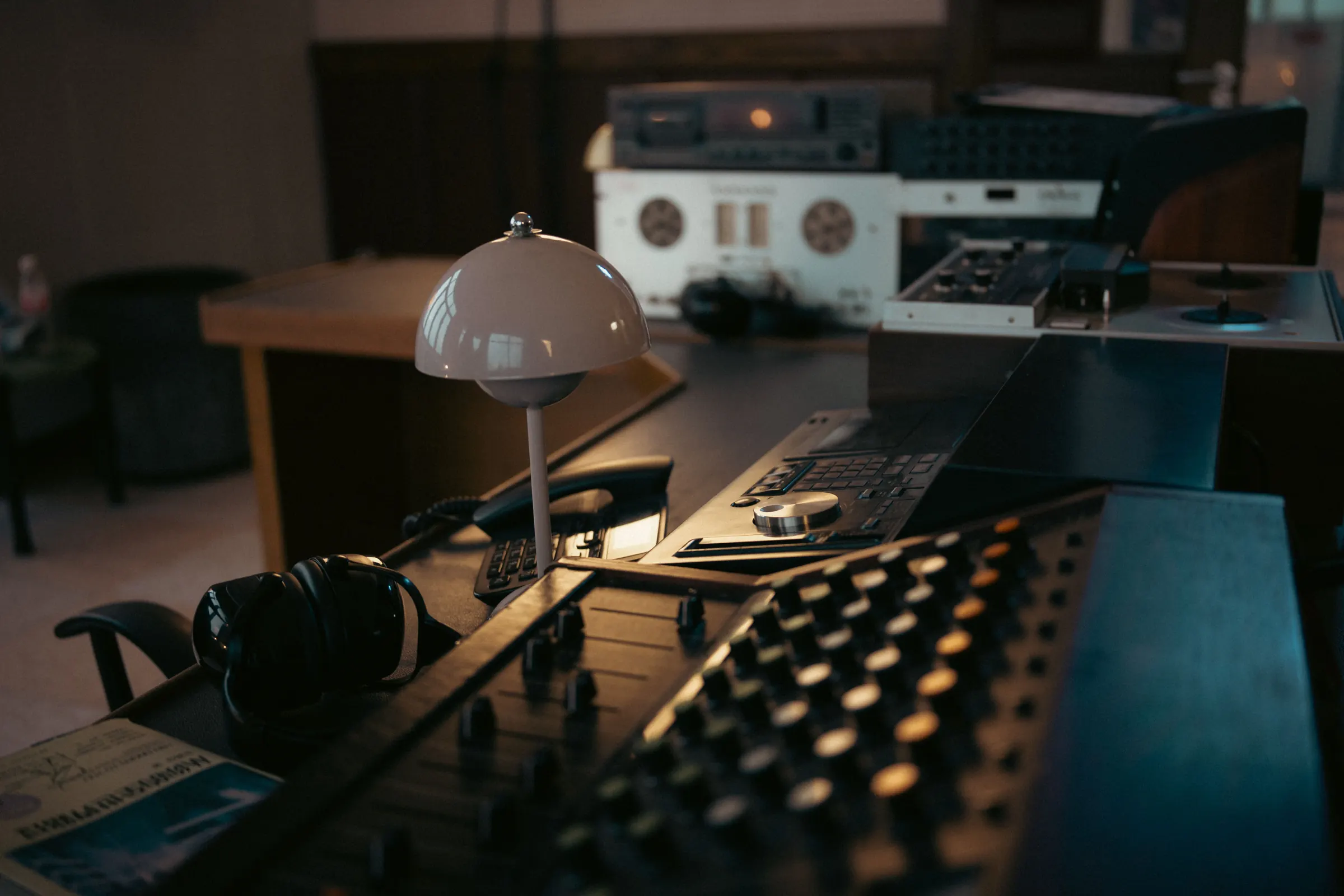 Broadcast studio desk with mixing console – Sound Krafted